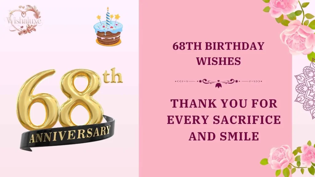68th birthday wishes