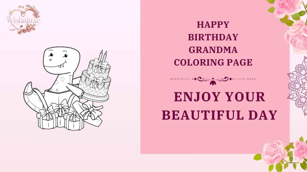 happy birthday grandma coloring page