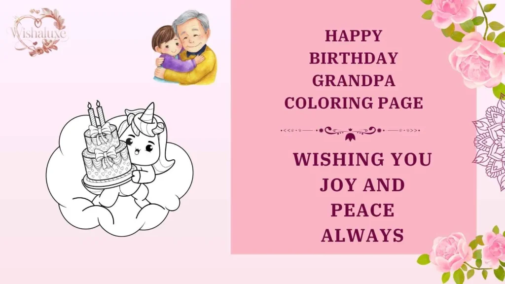 happy birthday grandpa coloring page