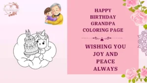 happy birthday grandpa coloring page