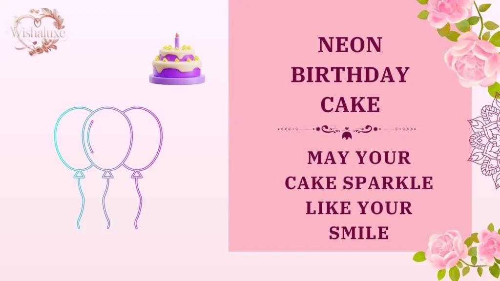 neon birthday cake