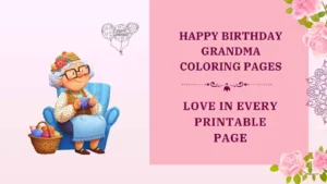 happy birthday grandma coloring pages