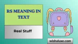 rs meaning in text